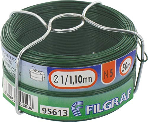 Filgraf GRAFPLA06 Filo di Ferro Zincato Plasticato, Verde