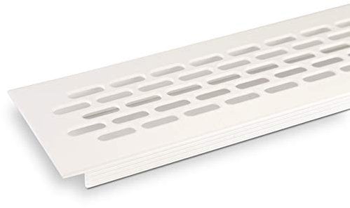 SO-TECH® Griglia di ventilazione in Lamiera Forata 484 x 60 mm Griglia di aerazione bianco