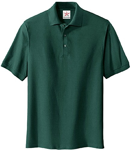 Star and Stripes Plain Bottle Green Polo Shirt - Pique Medium 50% Cotton 50% Polyester