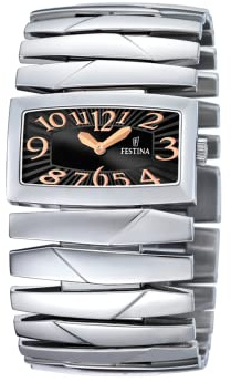 Festina Damenuhr Analog aus Edelstahl 316l Silberfarben | Quarzwerk, Damenuhren, Widerstandsfähiges Mineralglas, Special Prices F16771/7