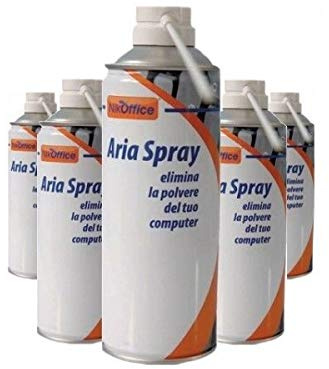 NIKOFFICE 6 x Aria Spray Aria compressa bomboletta 400ml - Confezione da 6 bombolette