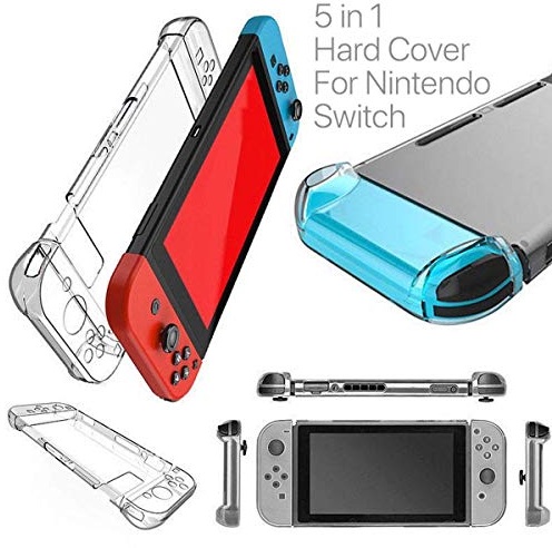 HOUSON Case Cover protettiva per Nintendo Switch, trasparente, antiurto e anti-graffio, adatta per Nintendo Switch