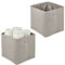 mDesign Badezimmer-Aufbewahrungskorb, beschichtete Innenseite Pack of 2 hellgrau