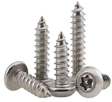 Dreneco 50 Pièces M3.5 Vis à Tête Ronde Torx Acier Inox Vis Autotaraudeuse Anti-vol avec âme de Colonne