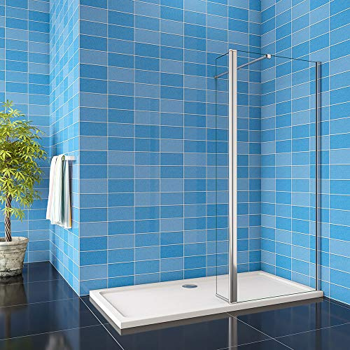900x1900mm Xinyang Walkin Wet Room Shower Screen 8mm Easy Clean Glass with 300mm Flipper Panel