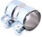 Exhaust Band Clamp,2.5 Inch Stainless Steel Lap Joint Exhaust Band Clamp Compatible with Universal Muffler Catback Pipe,Connecting with Bolts (2inch)