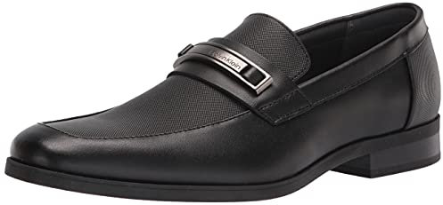 Calvin Klein Herren Jameson Stiefel, Schwarzes Leder 001, 43 EU