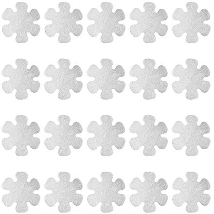 SANKEMU Transparent Non-Slip Bathtub Stickers, 20 PCS Safety Strips Bath Tub Stickers, Appliques Peel Prevent Slipping Grips for Floor Stand