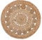Luxor Living Jute Teppich Balo rund, Boho Ethno, Flechtmuster, Naturteppich für Wohnzimmer Flur Schlafzimmer, Farbe:Natur, Größe: 150 cm rund
