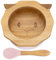 Finkolo Bol Ventouse pour Bébé et Cuillère en Bambou Naturel | L'Original 'Bambol Forme Mouton | Vaisselle Apprentissage | Coffret Repas Assiette…