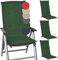 Beautissu 4er Set Gartenstuhlauflage 120x50x6 cm Loft HL Dunkelgrün – Hochlehner Polster Auflage, Sitzpolster & Sitzkissen für Hochlehner Gartenmöbel - Weiche Stuhlauflage mit Schaumkern Füllung