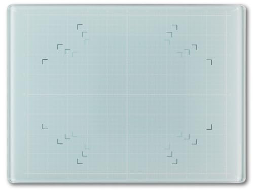 GLASSBOARD STUDIO Aqua Glass Bastelmatte (22,9 x 30,5 cm) – magnetisch, hitze- und kratzfest, schmutzabweisend zum Basteln, Schneiden, Malen, Kunstwerke mit gemischten Medien – Gitter- und