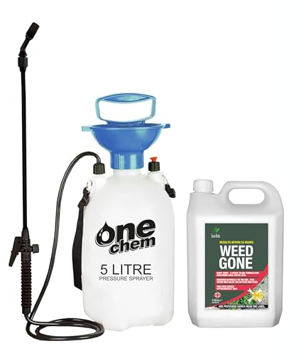 Enviro Works Weed Gone 5L Fast Acting Weedkiller With 5L Pressure Sprayer (Ready to use) See results within 24 hours
