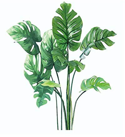 Glorlliant Tropische Pflanzenwand Aufkleber, 30 x 90 cm, Wandtattoos Dekorative Pflanzen Grüne Blumen, Wanddekoration für Wohnzimmer, Schlafzimmer, Küche oder Badezimmer
