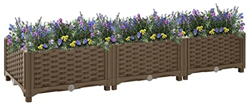 Hochbeet Pflanzkübel, Blumfeldt Hochbeet Hochbeet 120x40x23 cm Polypropylen Pflanzbeet für den Außenbereich geeignet Garten Terrasse Balkon