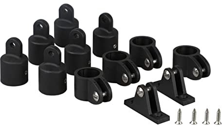 accesorios hardware bimini top para embarcaciones, accesorios 12 piezas para toldos incluye deslizadores bote, tapas ojales, bisagra cubierta