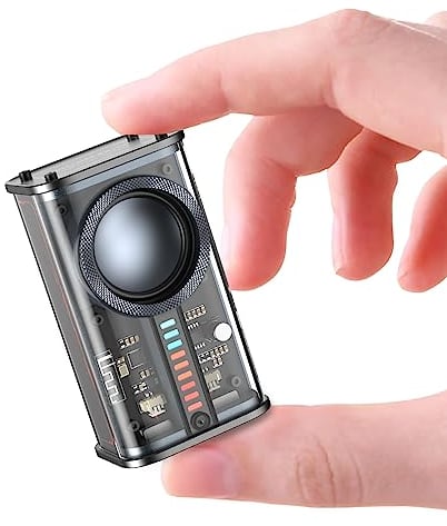 Altoparlante portatile Bluetooth con luci, mini altoparlante wireless trasparente Bluetooth con TWS, perfetto piccolo altoparlante HD audio e basso per ufficio, casa, doccia, stanza, bici, auto (nero)