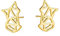 Fuchs Ohrringe für Frauen Edelstahl Geometrischer Stil Fuchs Ohrstecker Tierschmuck (Gold)