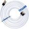 Twin Satellite Shotgun Coax Cable Extension Kit with Pre Fitted Professional Compression F Connectors for Sky Q | Sky HD | Sky+ | Freesat | By Inbrackets (7 Metre, White)