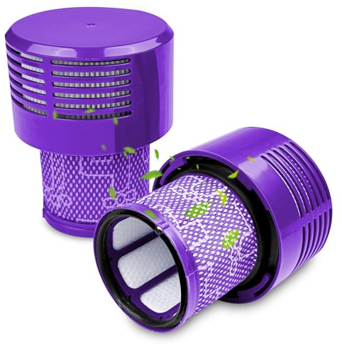Fousenuk 2 Pezzi Filtro Compatibile con Dyson V10, Ricambi Absolute Accessori Originale Filtri, Cyclone Aspirateur, Lavabile Cyclone Animal Absolute Total Clean Aspirapolvere Parti di Ricambio