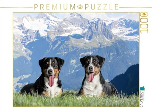 Puzzle · Appenzeller Hündinnen in der Schweizer Heimat | Bezaubernde Ausblicke · 1000 Teile · Lege-Größe 64 × 48 cm · CALVENDO Puzzle