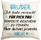 Artoid Mode Geschenk Für Bruder Kissenbezug, 45x45 cm Beste Bruder Geburtstagsgeschenke Kissen Bruderherz Zierkissenbezug Cushion Cover Deko