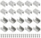 PATIKIL Clip per Strisce LED, 60pz Staffe Montaggio in Acciaio Inossidabile Supporto Morsetto a Clip Fissaggio con Viti per Cavo per Illuminazione a Strisce LED da 12mm a 13mm