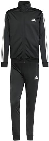 adidas Herren Sportswear Basic 3 Stripes Tricot Track Suit, Black, XL Tall