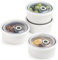 MISSYSSIM Ramekins 6 oz with Lids Oven Safe, Small Creme Brulee Ramekins with Covers, Ceramic Ramekin Set of 4, Mini Prep Pinch Bowls - Dishwasher and Oven Safe, White