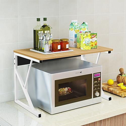 MLYIQI Mikrowellen Regal 2-stufiges,Gewürzregal,Mikrowellenständer Mikrowellenhalter zum Aufhängen Organizer Bäckerregale Mikrowellenregalständer Küchenarbeitsplatten für Küche