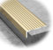 REDEXI L-förmige Stufenkantenprofil Anti-Rutsch Treppenkantenprofil Aluminium Treppenwinkel Innen/Außen Treppenkante 60-150 cm Länge, Breite 4cm(Gold,L 130CM/51in)