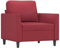 ULUYYUC Sofa Bed Bodensofa Schlafcouch Ecksofa - Sessel Weinrot 60 cm Kunstleder für Party Garten Lounge Terrasse