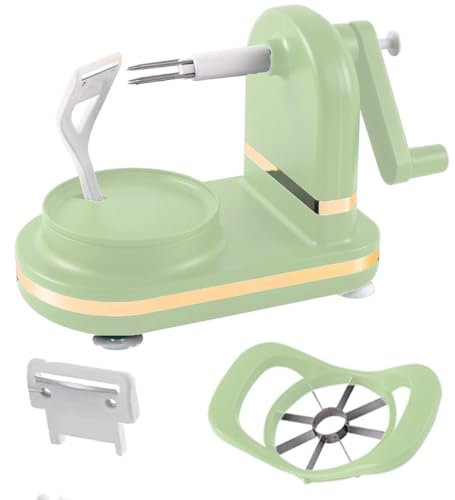Apple Peeler, Apple Peeler Slicer Corer, Apple Peeler Slicer, Stainless Steel Apple Peeler, Kitchen Peeling Tool for Vegetable Fruit Potato (Light Green)