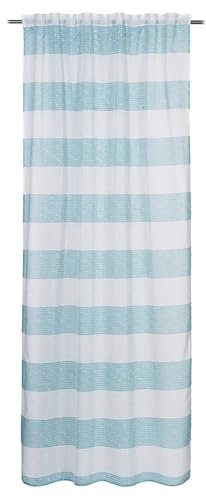 Gözze Verdeckter Schlaufenschal - Blau - Weiß - Polyester - 140 x 245 cm