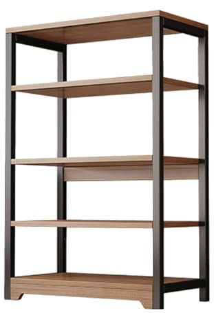 Tier Storage Shelves, Standing Shelf Units, Storage Shelves, Microwave Oven Stand, 5-Tier Metal Storage Rack, Industrial Style, for Kitchen, Entryway, Living Room(Black,59X30X127cm/23.2*11.8*50in)