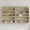 Myheimly Vitrinenschrank, Sammlervitrine, Hängevitrine Wandregal für Wohnzimmer, Wandvitrine Hängeregal Sonoma-Eiche 100x15x58 cm Holzwerkstoff