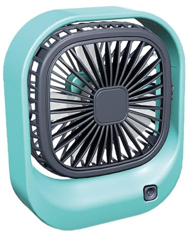 Ventilador de mesa cuadrado recargable por USB - Ventilador de escritorio pequeño, Ventilador de escritorio pequeño | Ventilador portátil ajustable para estudiantes trabajadores, miini ventilador