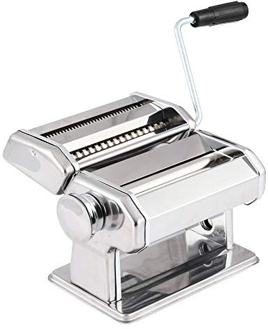 Stainless Steel Pasta Maker Machine – 9 Adjustable Thickness Settings,Homemade Pasta Maker Kit for Fresh Italian Pasta, Dough Kneading & Cutting, Perfect for Kitchen Use