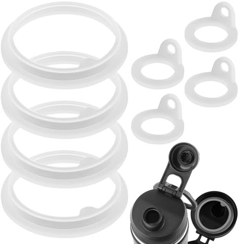 Tinoaly 8pcs Gasket Replacement for TAKEYA Actives, Silicone Sealing O Ring Leak-Proof Water Bottle Lid Seal Parts Compatible with 18oz, 22oz, 24oz, 32oz, 40oz Water Bottles
