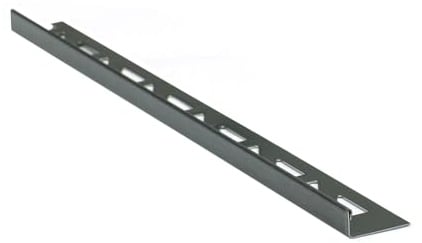 5 x L-Profil Fliesenschiene schwarz anthrazit gebürstet Fliesenprofil V2A L200cm Winkelschiene (10mm Höhe)