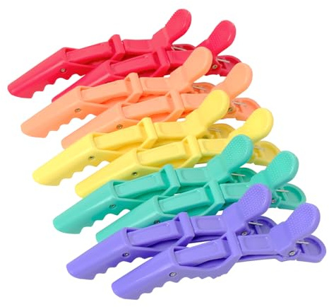AgagaQx Becchi d'Oca per Capelli Colorate, 10PCS Pinze per Capelli a Coccodrillo, Mollettone Capelli Grandi Antiscivolo, Mollettoni Capelli Donna da Parrucchiere, Pinza per Capelli Spessi o Sottili