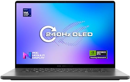 ASUS ROG Zephyrus G16 GU606AX Gaming Laptop | 16.0 2.5K OLED 240Hz | Intel Core Ultra 9 386H | NVIDIA GeForce RTX 5090 | 64GB RAM | 1TB SSD | Windows 11