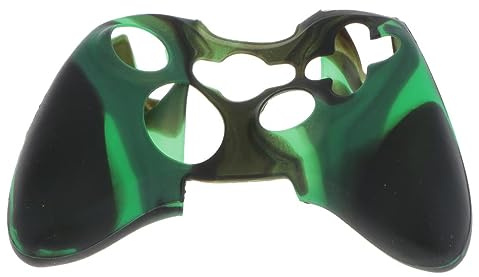 Silicone Skin Case Cover Compatible with Xbox 360 Game Controller - Greenblack Protective Grip
