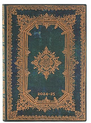 Paperblanks 13 Months Soft Cover Diary 2025, Astra, Midi Daily, Closure with Elastic Band