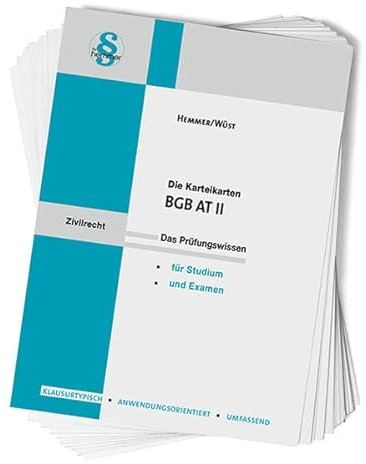 31220 - Karten BGB-AT II: Karteikarten (Karteikarten - Zivilrecht)