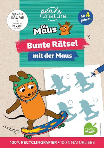 Bunte Rätsel mit der Maus: Abwechslungsreicher Knobelspaß mit Maus, Elefant und Ente I Für Kinder ab 4