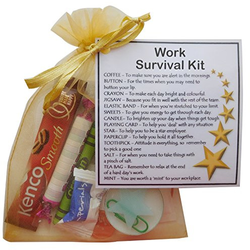 SMILE GIFTS UK Work Survival Kit (New job gift, Secret santa gift for colleague) | Fun Novelty Gift for Work Collleagues. Christmas Gift, New Job, Thank you Gift