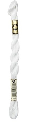 DMC Pearl Cotton Skein Size 5 27.3yd-White