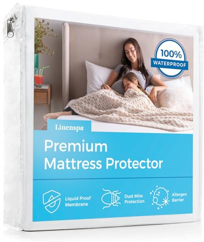 Linenspa Waterproof Mattress Protector — Breathable, Noiseless, Full