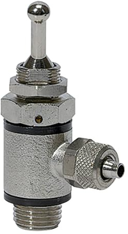 RIEGLER 107029-361.014-8 3/2-Wege-Kipphebelvent.Schlauchs.Schnellverschr.G1/4,Schl. 8/6, 1Stk